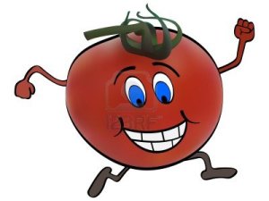 tomato running on a treadmill, aka me at the gym today