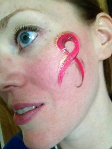 Yes it is my face, horrendously close up, eek! But how else can I show off the face painting?