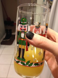 Mimosa in a nutcracker glass? Don't mind if I do!