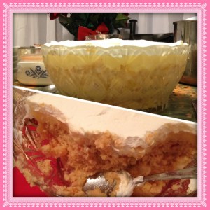 Traditional Christmas dessert, sherry trifle made by yours truly!