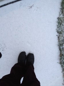 I highly enjoyed making footprints in the snow!