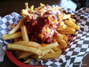 burgers etc pulled pork cheese fries