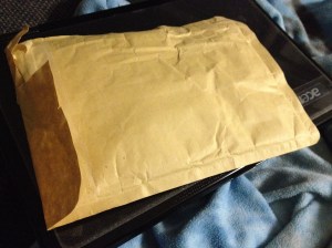 First is the postal envelope...