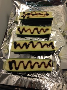 drizzled balsamic vinegar