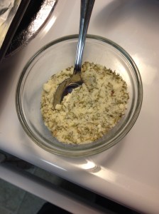 mixture of parmesan cheese, rosemary and thyme