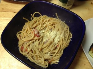 not as pretty looking lol topped with parmesan cheese, Mmm!