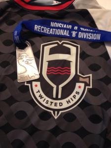 one of my teammates medals resting on his jersey
