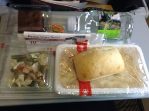 Airplane food, yay!