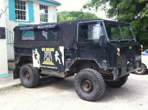 The Land Rovers they use