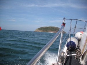 On the way to the island