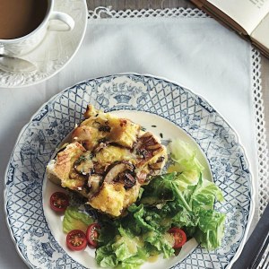 Cheese-and-mushroom-strata