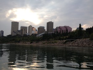 A view from the middle of the river