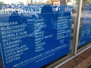 All the flavours available.