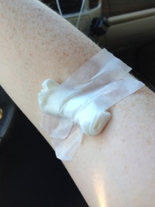 That bandage is juuuust as uncomfie as it looks, sigh.