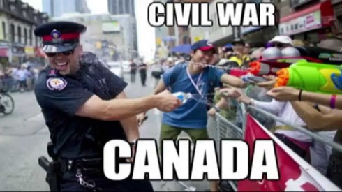 canada day water fight